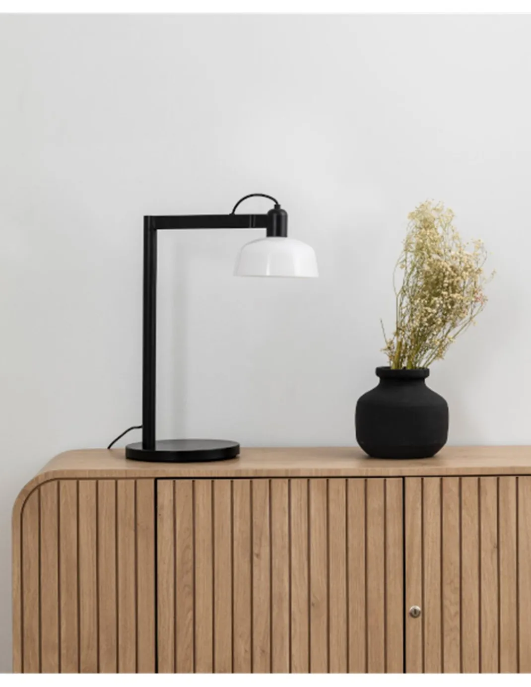 Lámpara de mesa Tatawin - Faro – Brazo giratorio, diseño moderno con pantalla en blanco o negro
