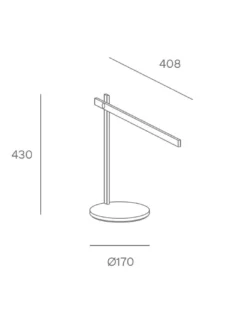 Lámpara de mesa Touch - FORLIGHT - Lámpara de escritorio blanca, luz orientable LED regulable
