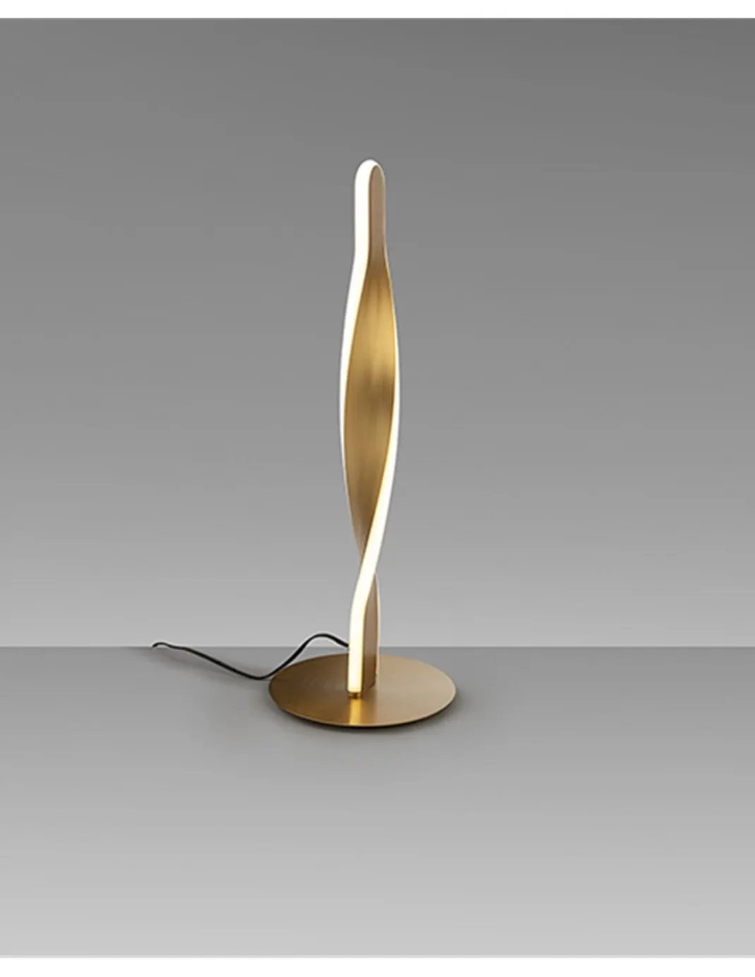 Lámpara de mesa Twist – Schuller – Diseño minimalista LED, acabado dorado