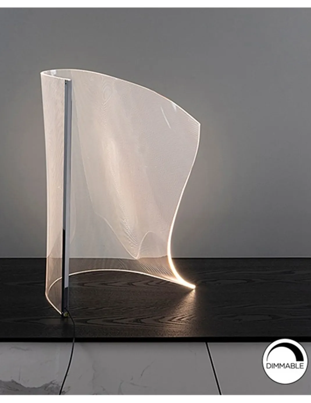 Lámpara de mesa Velos – Schuller – Lámpara LED regulable, lámina de metacrilato microimpreso