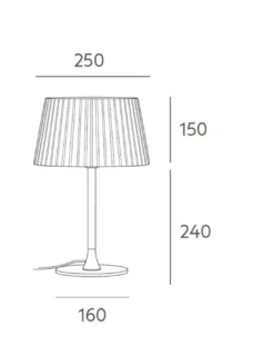 Lámpara de mesa Versus - Massmi - Pantalla de cinta de seda