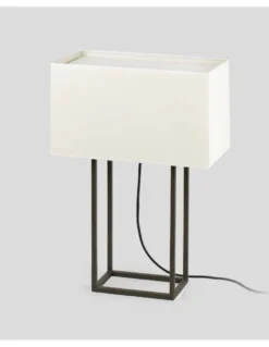 Lámpara de mesa Vesper - Faro - Pantalla de tela rectangular
