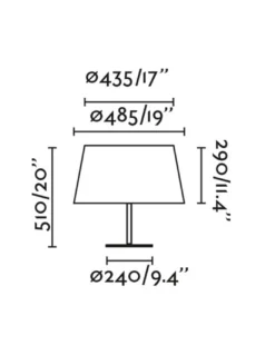 Lámpara de mesa Windsor - Faro - Pantalla de tela gris