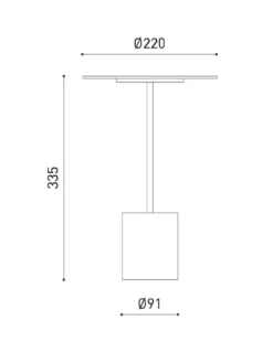 Lámpara de mesa Yoru Big - Arkoslight - Diseño minimalista en blanco o negro