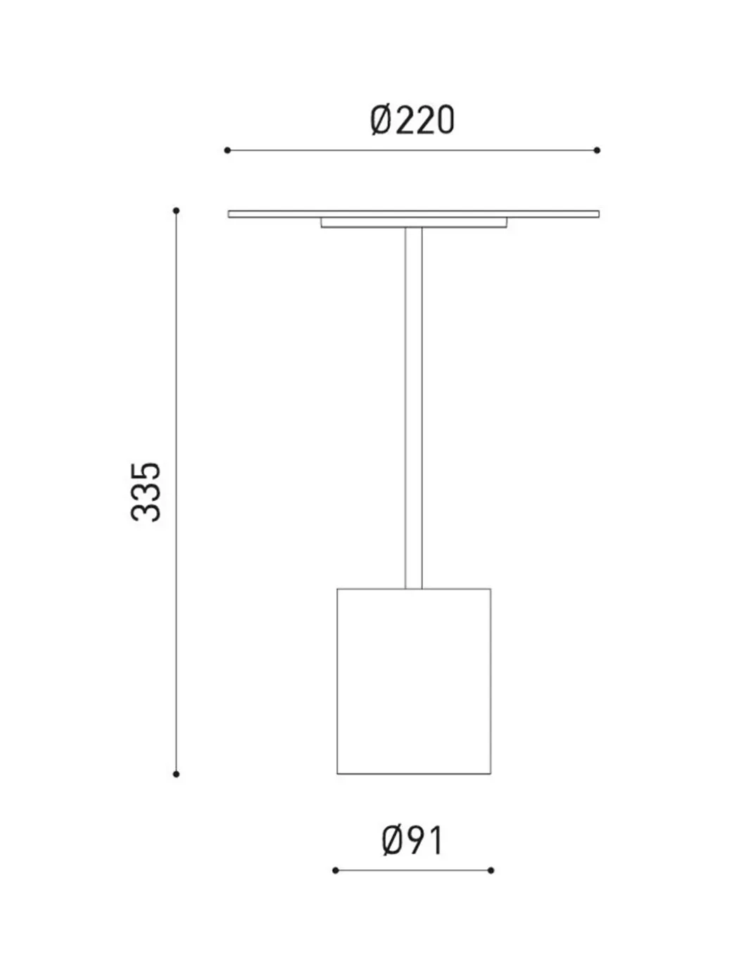 Lámpara de mesa Yoru Big - Arkoslight - Diseño minimalista en blanco o negro