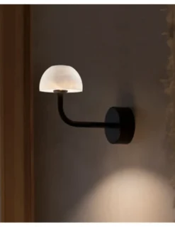 Lámpara de pared Absidiola - Luxcambra - Pantalla de alabastro o cerámica, luz indirecta