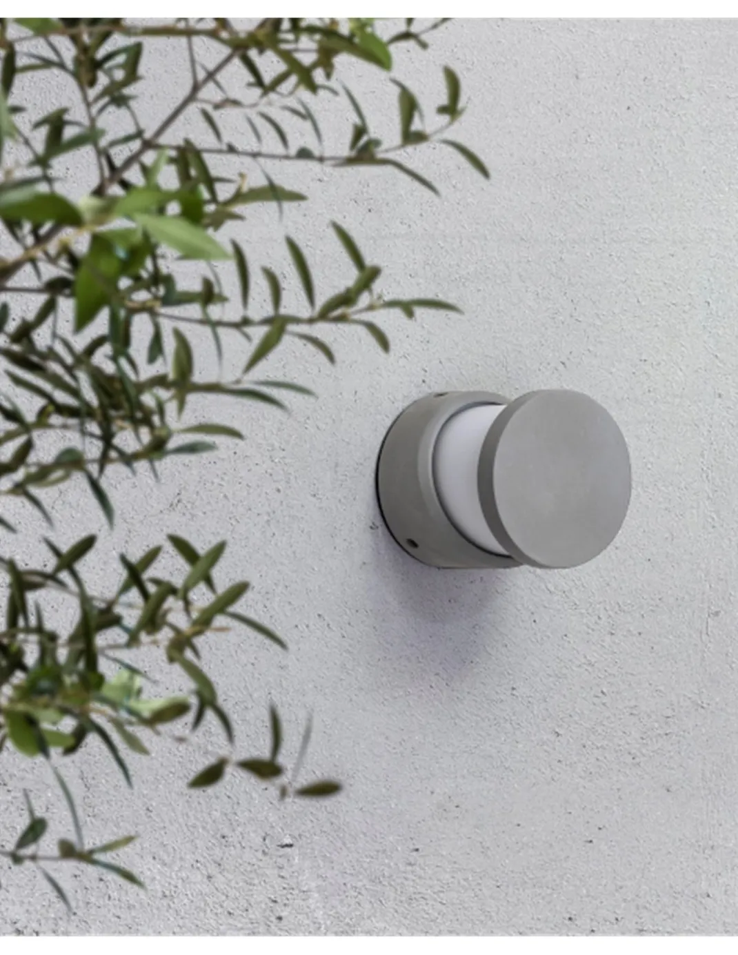 Lámpara de pared de exterior Block - Faro - Lámpara de cemento redonda