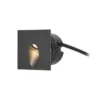 Lámpara de pared de exterior Icon – FORLIGHT – Empotrable de aluminio negro cuadrado, LED 3000K 228 lm, Medidas: 8 cm