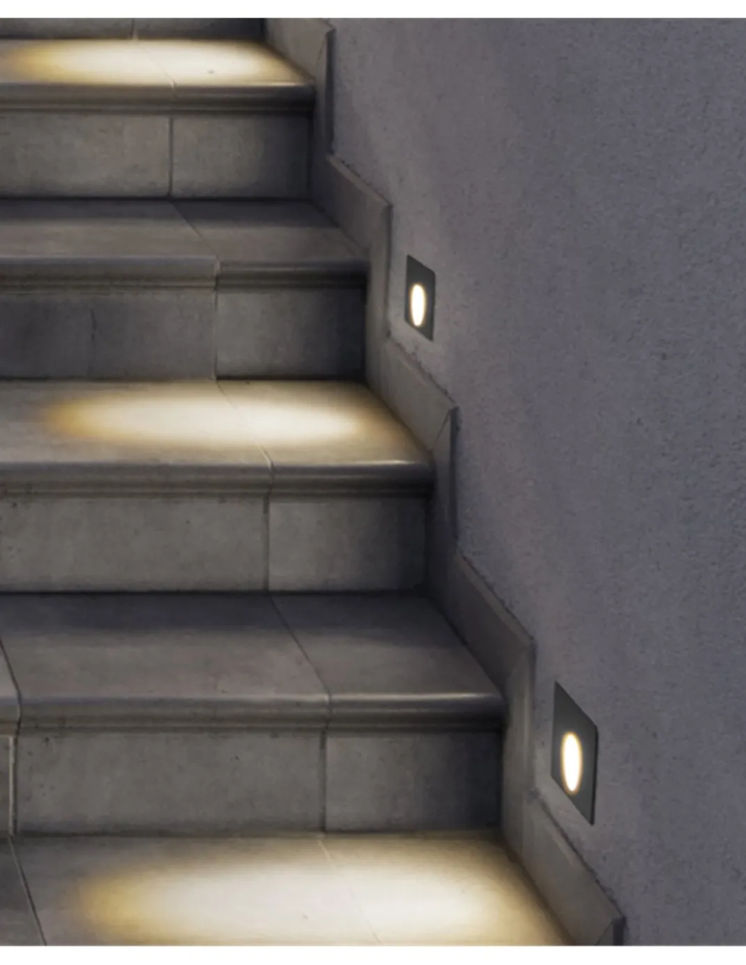 Lámpara de pared de exterior Icon – FORLIGHT – Empotrable de aluminio negro cuadrado, LED 3000K 228 lm, Medidas: 8 cm