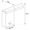 Lámpara de pared de exterior Tech S - Conalux - Lámpara con sensor de movimiento, LED regulable