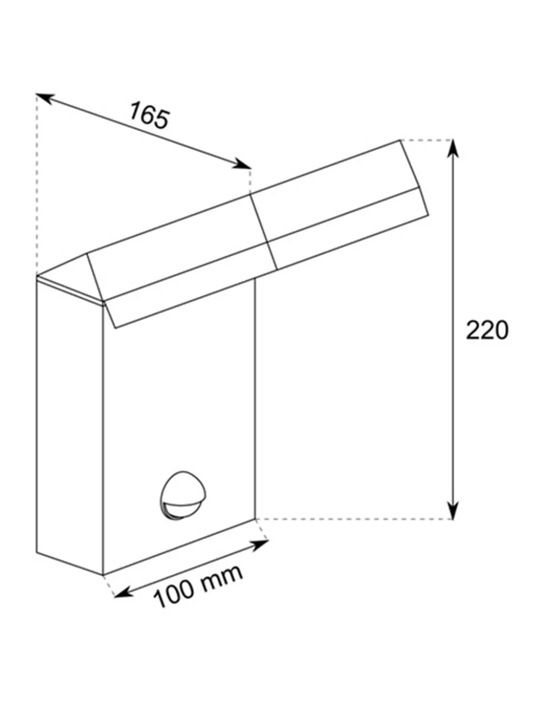 Lámpara de pared de exterior Tech S - Conalux - Lámpara con sensor de movimiento, LED regulable