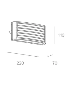 Lámpara de pared de exterior Zenitha - FORLIGHT - Lámpara LED negra