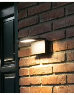 Lámpara de pared Ele - Faro - Lámpara de exterior en gris oscuro