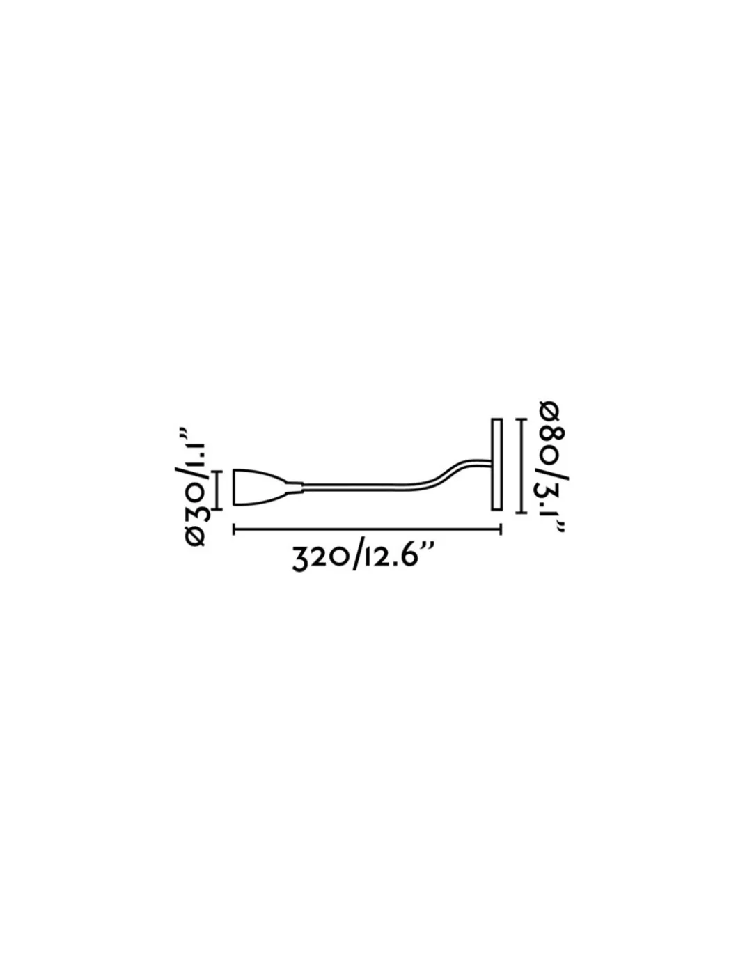 Lámpara de pared empotrable Loke - Faro - Brazo orientable en cromo