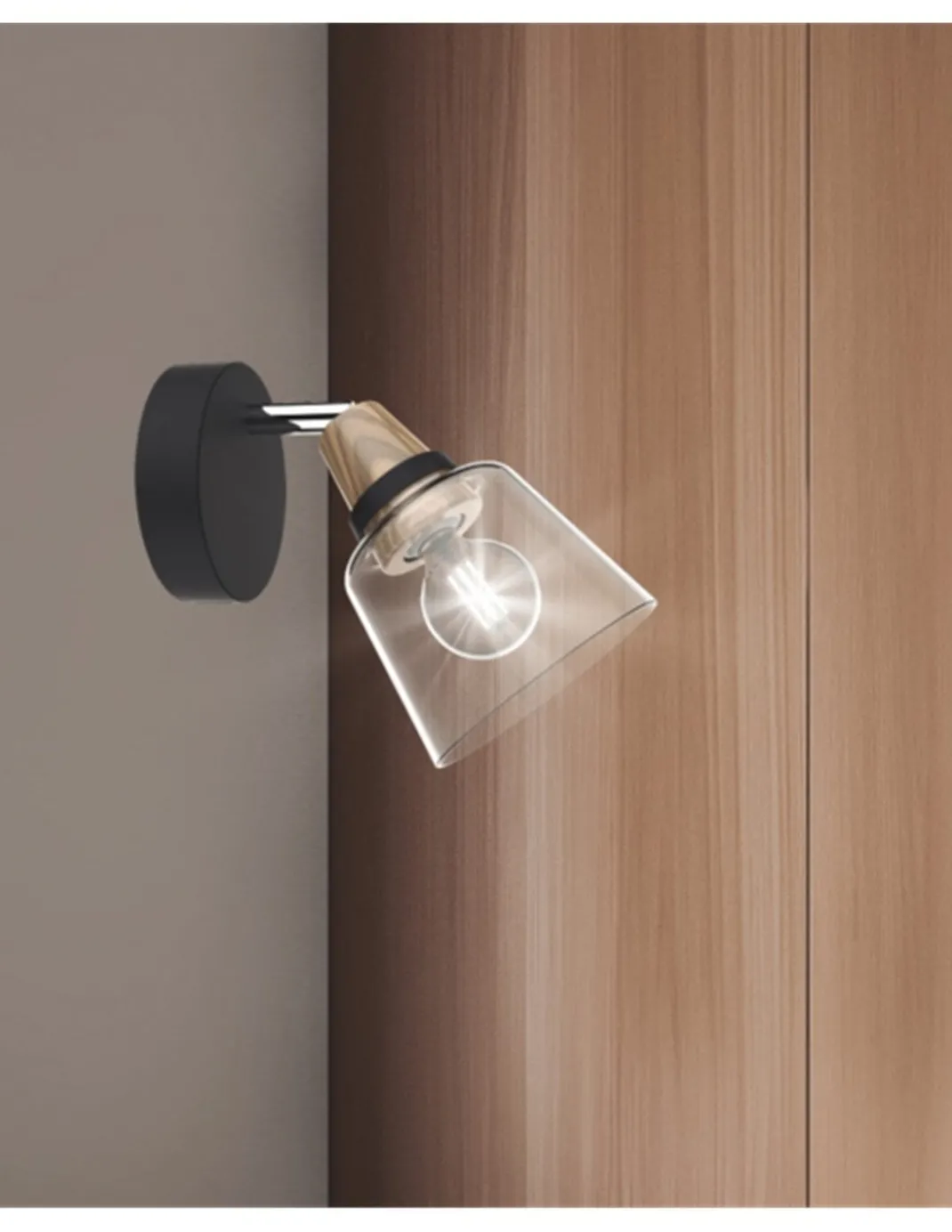 Lámpara de pared Indigo – AJP – Pantalla orientable de cristal