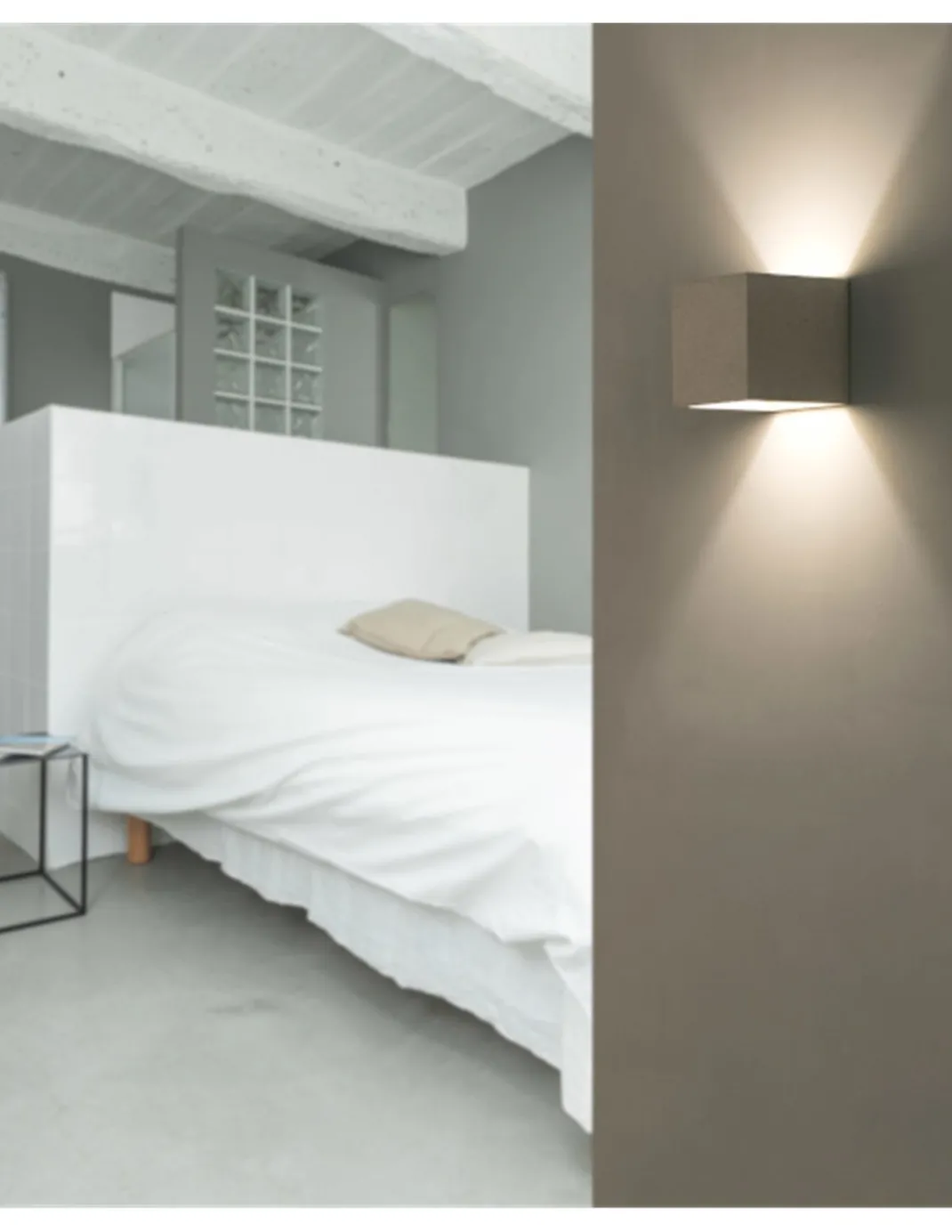 Lámpara de pared Kamen – Faro – Lámpara de cemento, G9, 11.5 cm