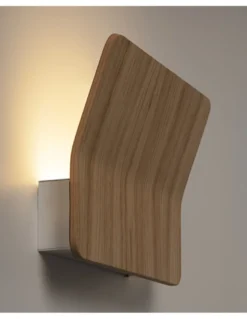 Lámpara de pared Kito – Luxcambra – Pantalla de madera de roble, Lámpara LED