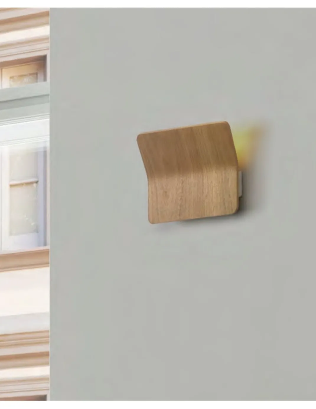 Lámpara de pared Kito – Luxcambra – Pantalla de madera de roble, Lámpara LED