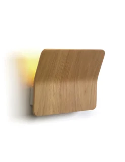 Lámpara de pared Kito – Luxcambra – Pantalla de madera de roble, Lámpara LED