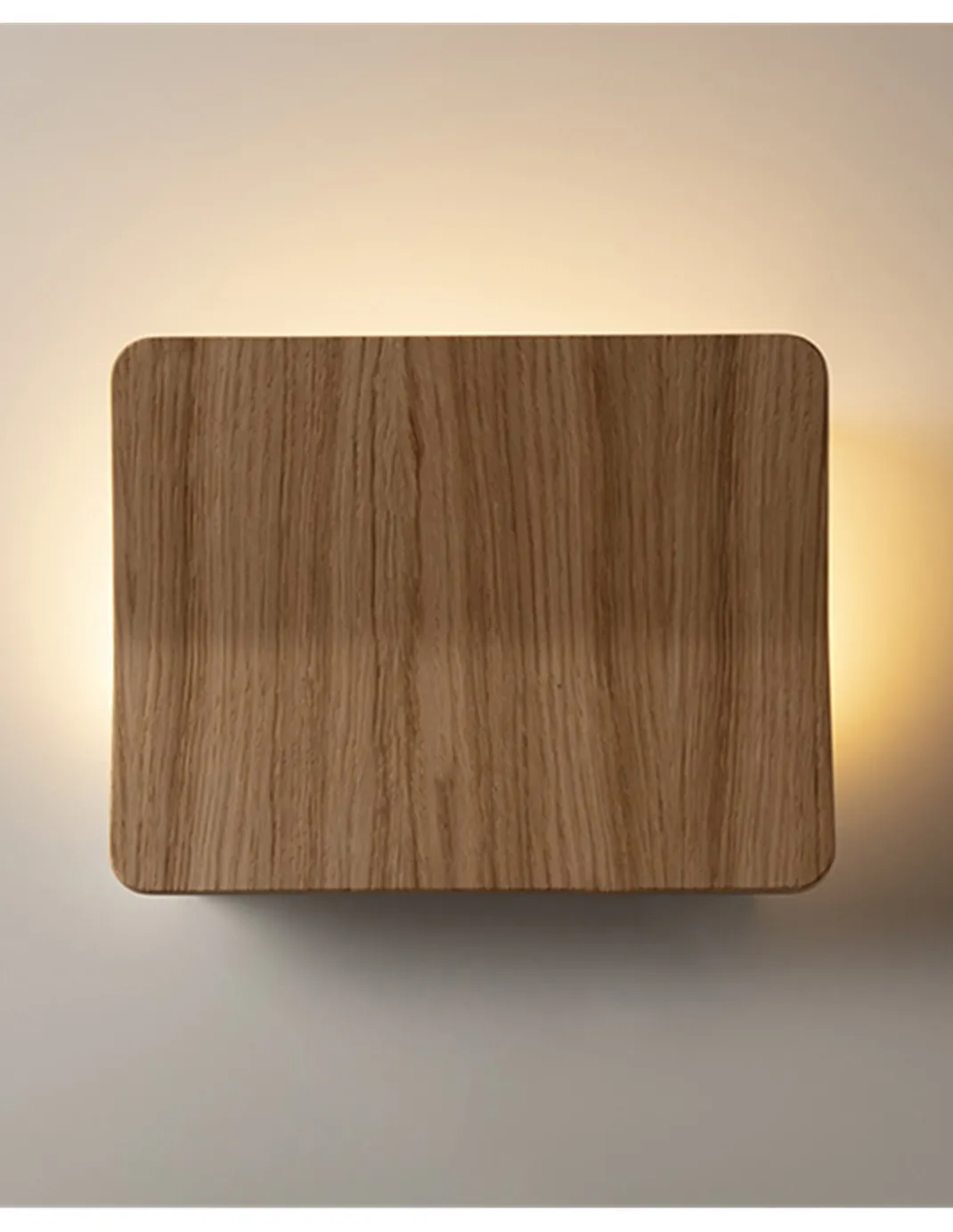 Lámpara de pared Kito – Luxcambra – Pantalla de madera de roble, Lámpara LED