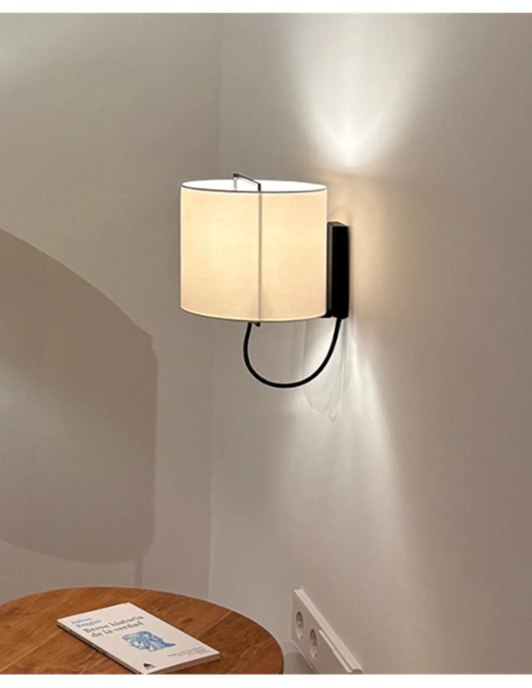 Lámpara de pared Lewit - Luxcambra - diseño moderno, pantalla textil