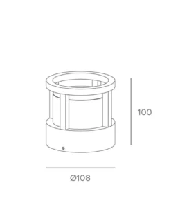 Lámpara de pared One - FORLIGHT - Aplique de exterior LED, formato circular, negro