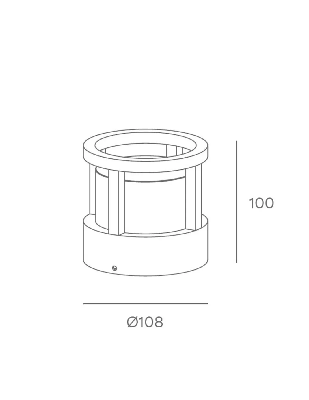 Lámpara de pared One - FORLIGHT - Aplique de exterior LED, formato circular, negro