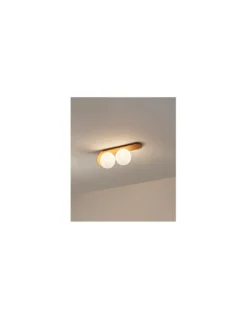 Lámpara de pared o techo Zesta - Massmi - Lámpara moderna decorativa, 2 pantallas esféricas
