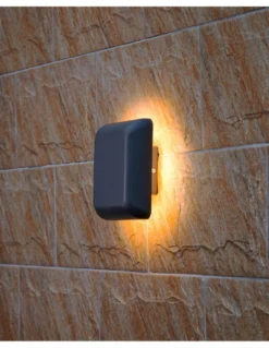Lámpara de pared Ova - Iberlamp - Aplique de exterior antracita