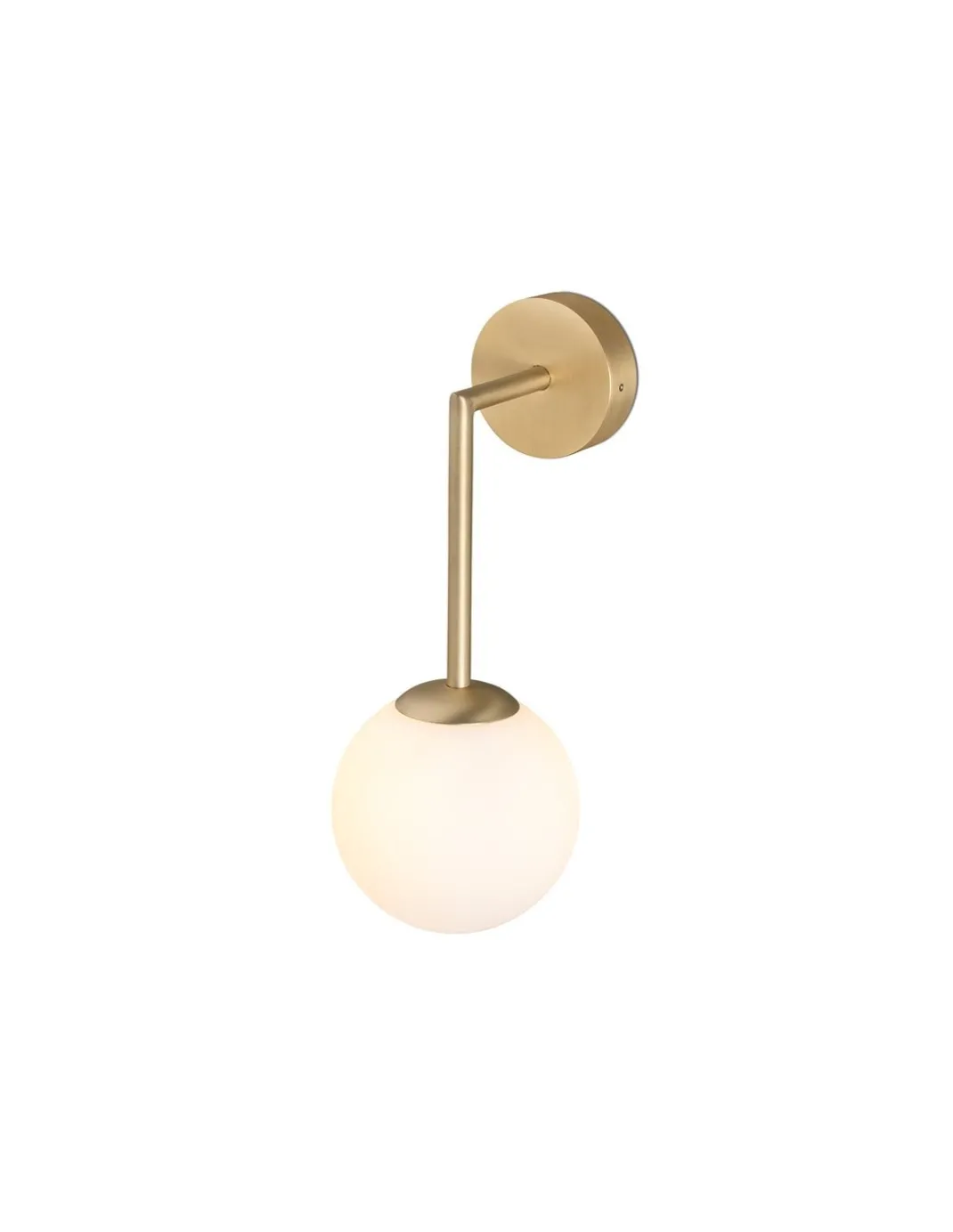 Lámpara de pared para baño en 2 colores con pantalla esférica de cristal - Gala - Faro