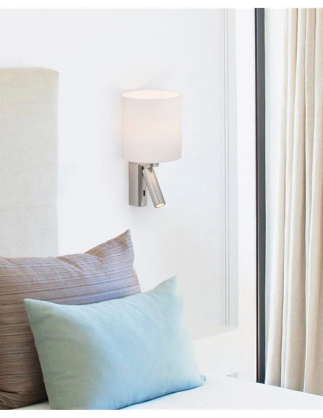 Lámpara de pared Rob - Faro - Lámpara con lector, pantalla PMMA