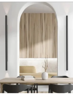 Lámpara de pared Rodi – Robin – Diseño minimalista negro, Altura: 146 cm