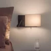 Lámpara de pared Rum – Luxcambra – Lámpara con lector, Pantalla de algodón