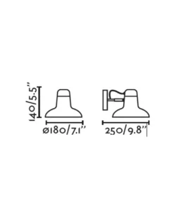 Lámpara de pared Snap – Faro – Diseño industrial en blanco o gris, pantalla orientable