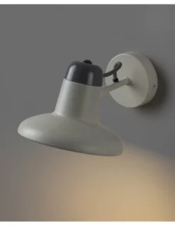 Lámpara de pared Snap – Faro – Diseño industrial en blanco o gris, pantalla orientable
