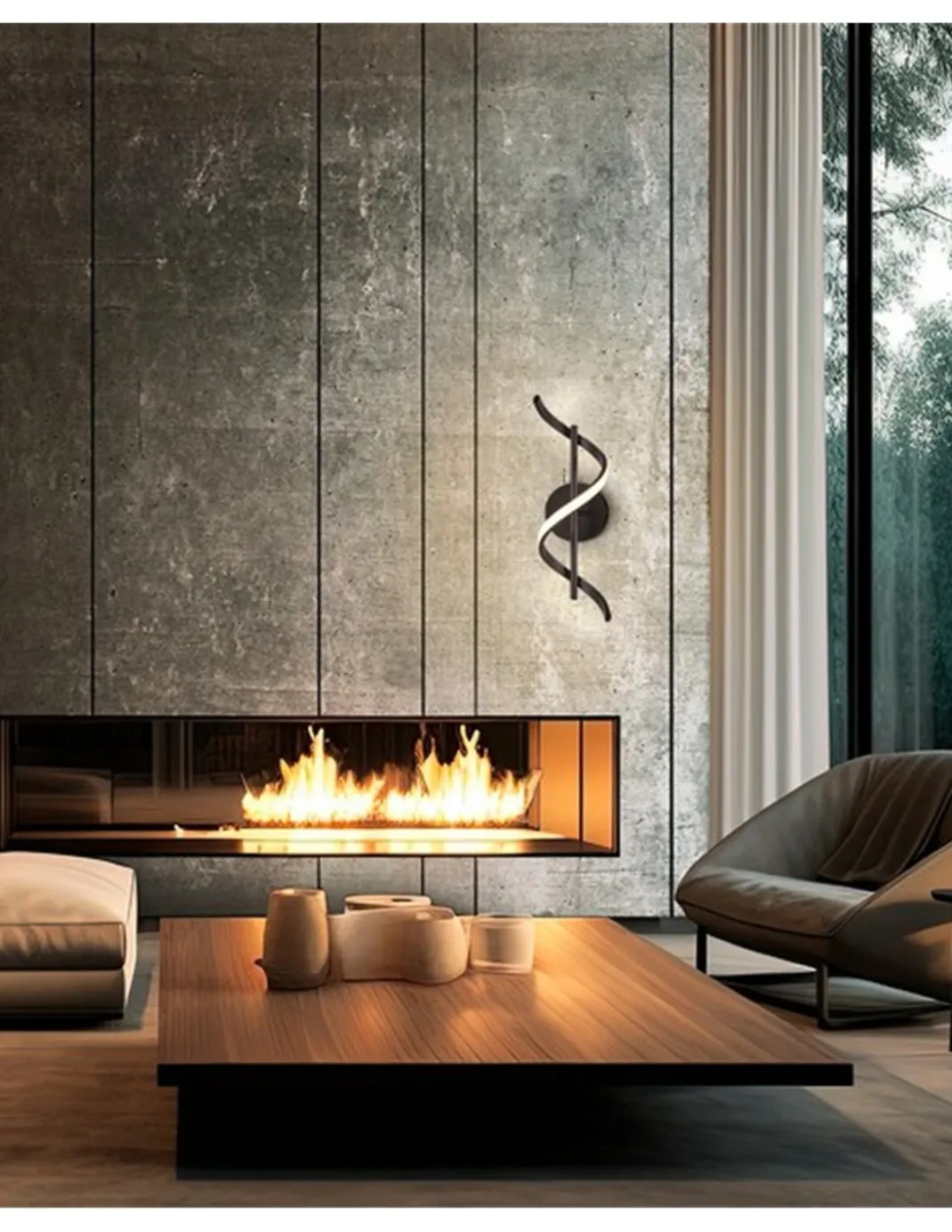 Lámpara de pared/techo Boa - Schuller - Diseño minimalista negro