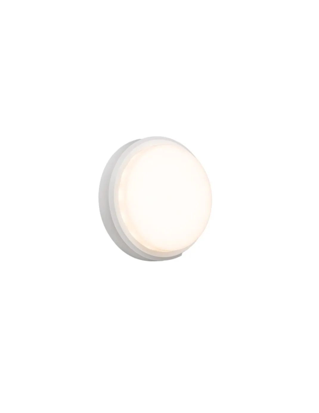 Lámpara de pared/techo de exterior Tom – Faro – Diseño redondo en blanco o gris, 2 tamaños