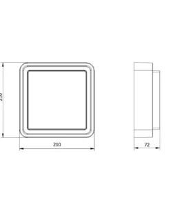 Lámpara de pared/techo de exterior Pilot - Iberlamp - Diseño cuadrado antracita