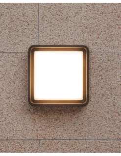 Lámpara de pared/techo de exterior Pilot - Iberlamp - Diseño cuadrado antracita