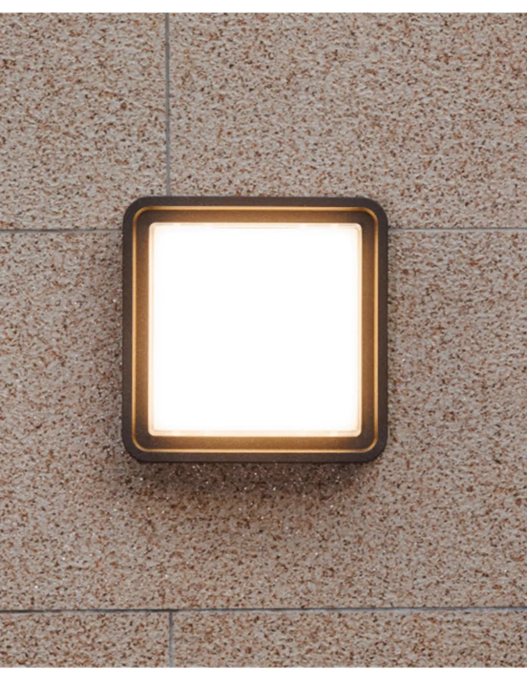 Lámpara de pared/techo de exterior Pilot - Iberlamp - Diseño cuadrado antracita
