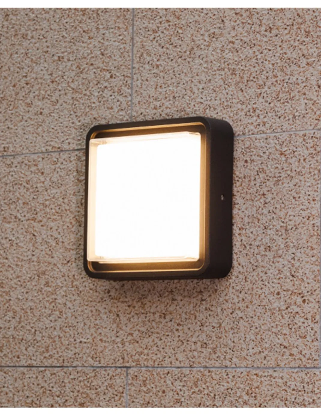 Lámpara de pared/techo de exterior Pilot - Iberlamp - Diseño cuadrado antracita