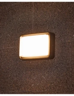 Lámpara de pared/techo Pilot - Iberlamp - Lámpara de exterior, diseño rectangular antracita