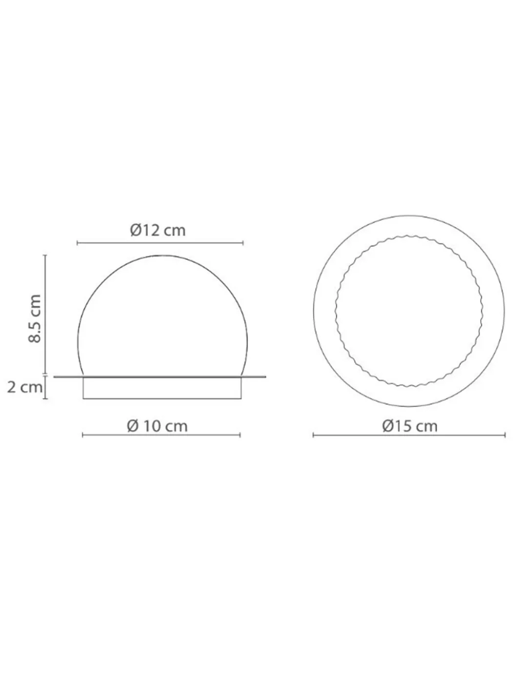 Lámpara de pared/techo Roi Disc – Robin – Disco en dos acabados, Pantalla de cristal, Ø 15 cm