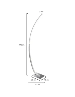 Lámpara de pie Apolo – AJP – Lámpara minimalista LED, diseño curvado, 2 colores