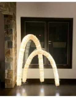 Lámpara de pie Arc - a-emotional light - Lámpara de pie de diseño de cordón japonés y forma de arco