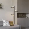 Lámpara de pie Arianna – AJP – Lámpara de salón con 3 luces, acabado negro