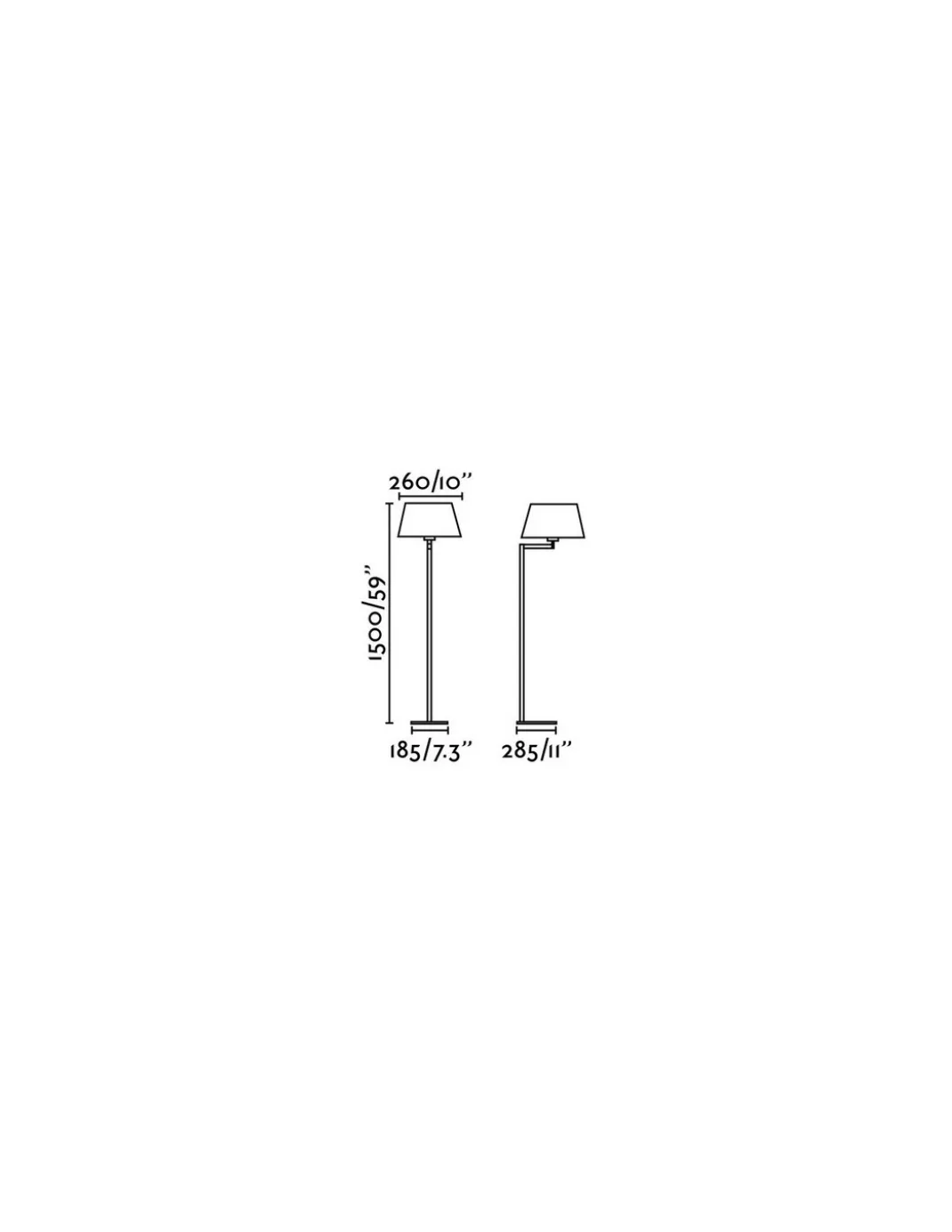 Lámpara de Pie Artis - Faro - Estructura bronce y pantalla blanca