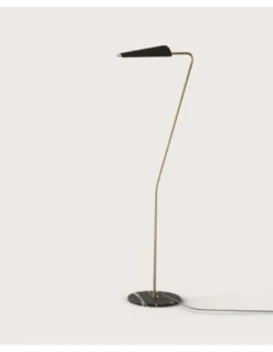 Lámpara de pie Bion – Aromas – Lámpara de salón negra+oro, Regulable, LED 2700K