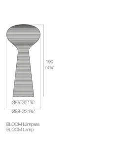 Lámpara de pie Bloom con batería - Vondom