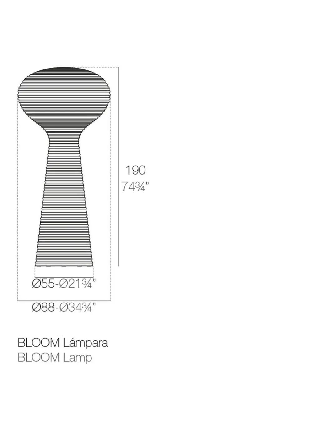 Lámpara de pie Bloom con batería - Vondom